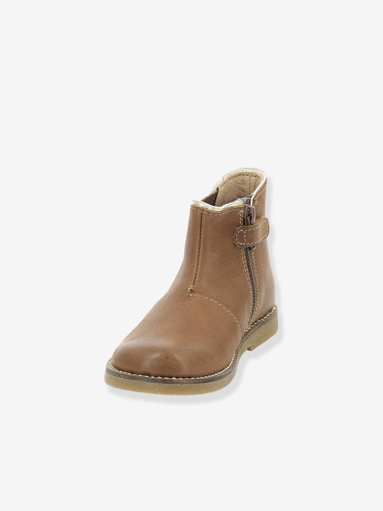 Boots en cuir fille Sarmille ASTER® bordeaux