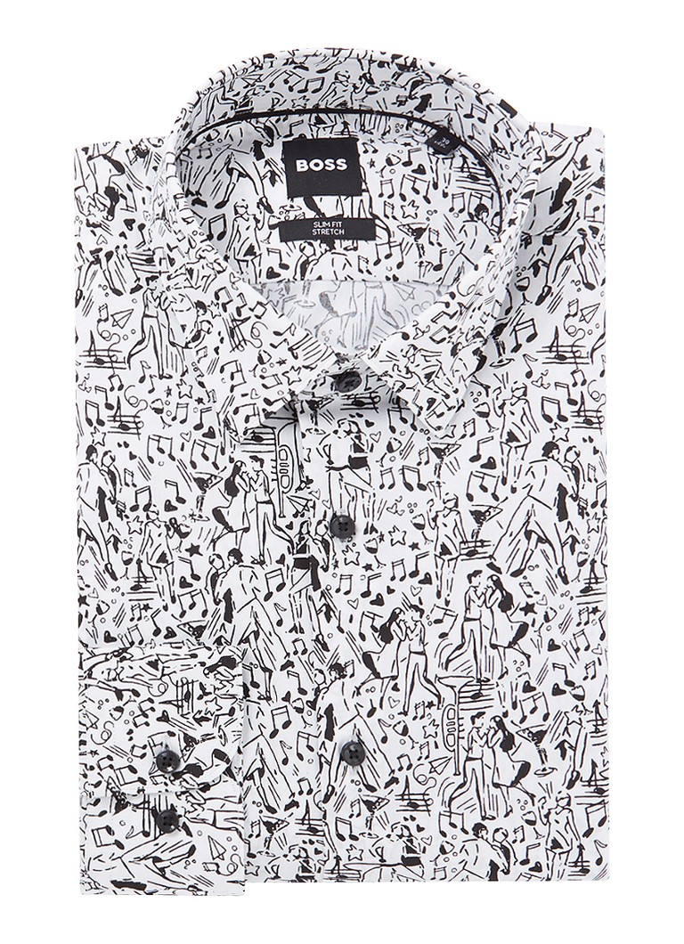 HUGO BOSS H-Hank slim fit srajca s potiskom