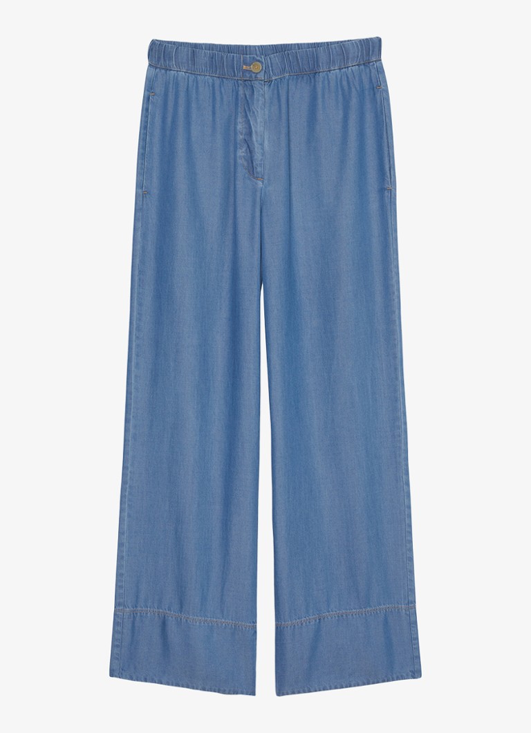 Pantaloni largi Marc O'Polo din chambray cu buzunare laterale