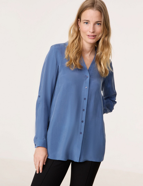 Longbluse aus Cupro