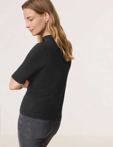 Kurzarmpullover mit Turtleneck