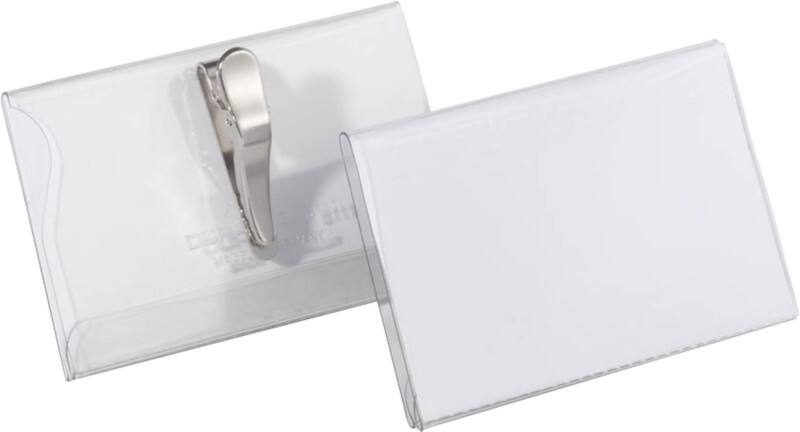 DURABLE Namensschilder Krokodilklemme 9 x 5,4 cm Kunststoff 25 Stück