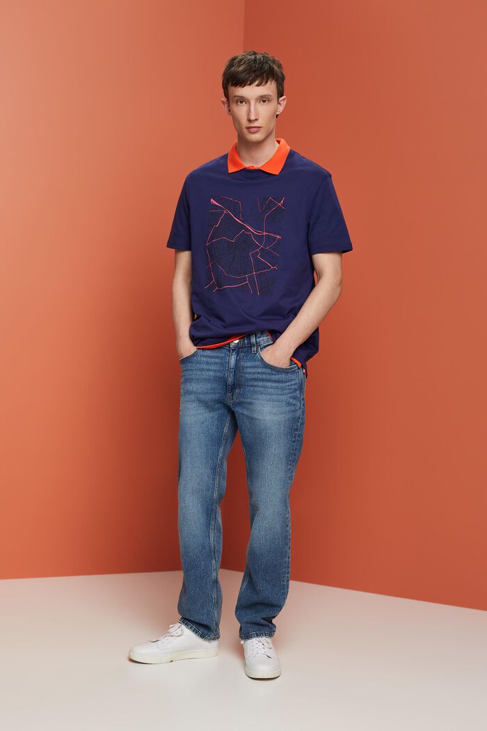 Jersey-T-Shirt mit Print