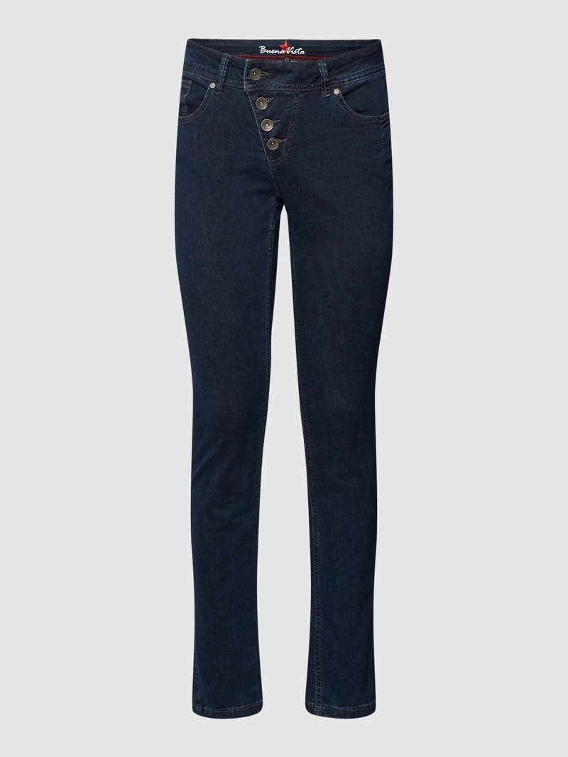 Jeans im 5-Pocket-Design Modell 'Malibu' in dunkelblau