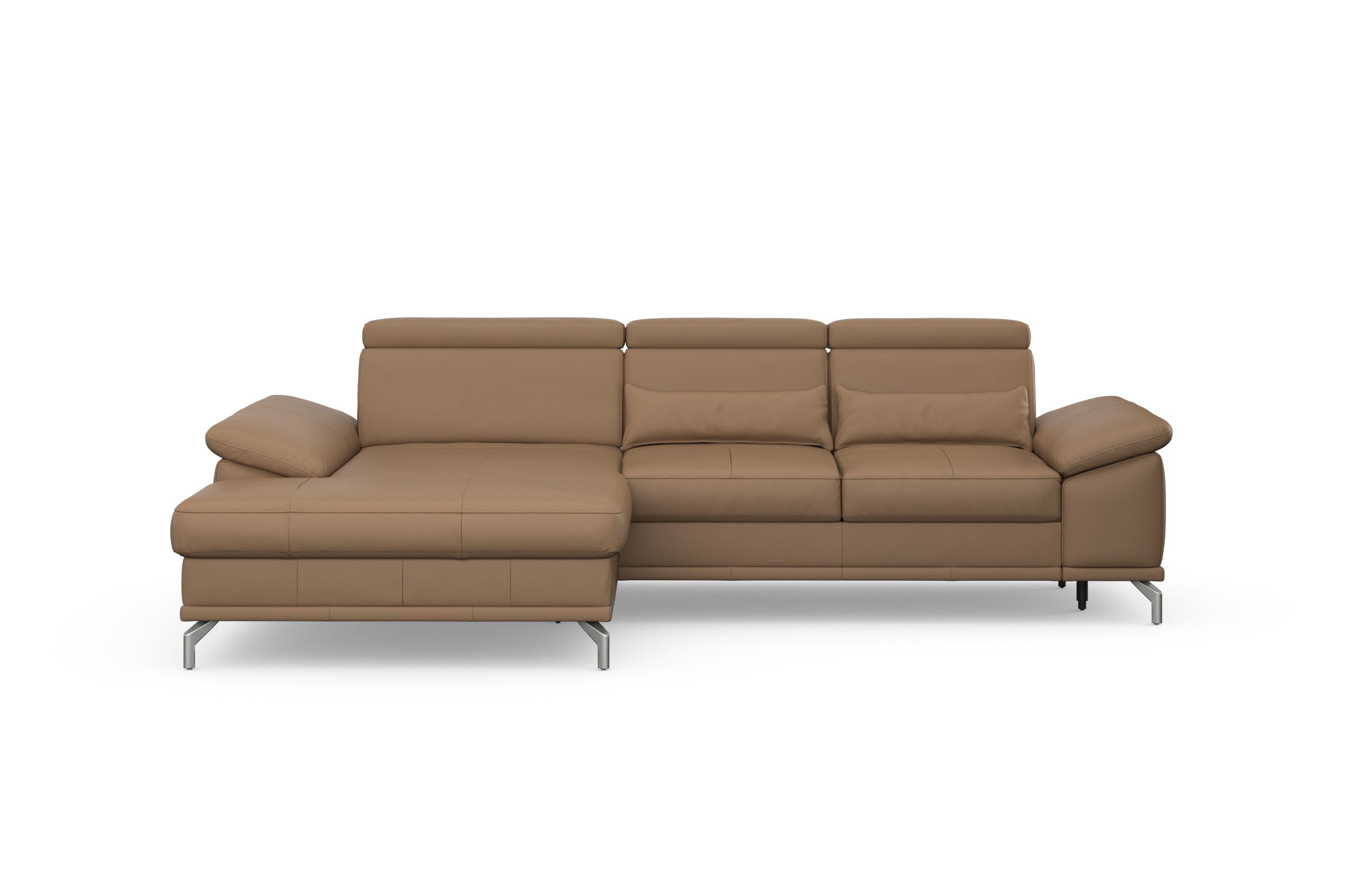 sit&more Ecksofa Cabrio, mit Sitztiefen- und Armteilverstellung sowie Federkern, 2 Nierenkissen