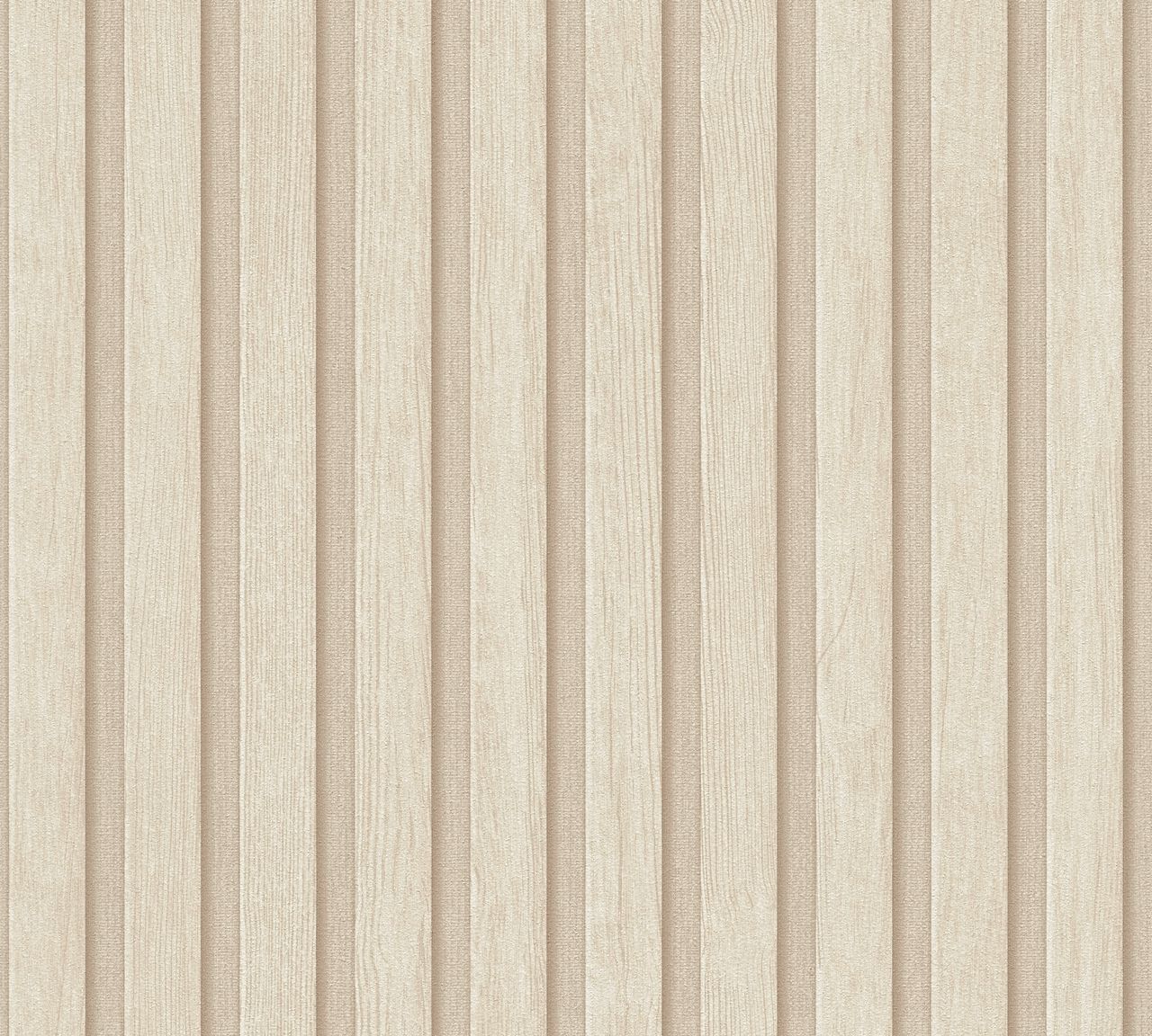 AS Creation A.S. Création - Tapete Holzpaneele Creme, Beige