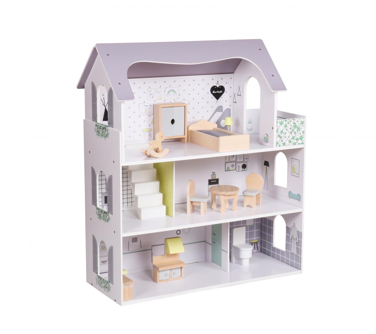 Coemo Puppenhaus Anna Villa möbliert 3 Etagen