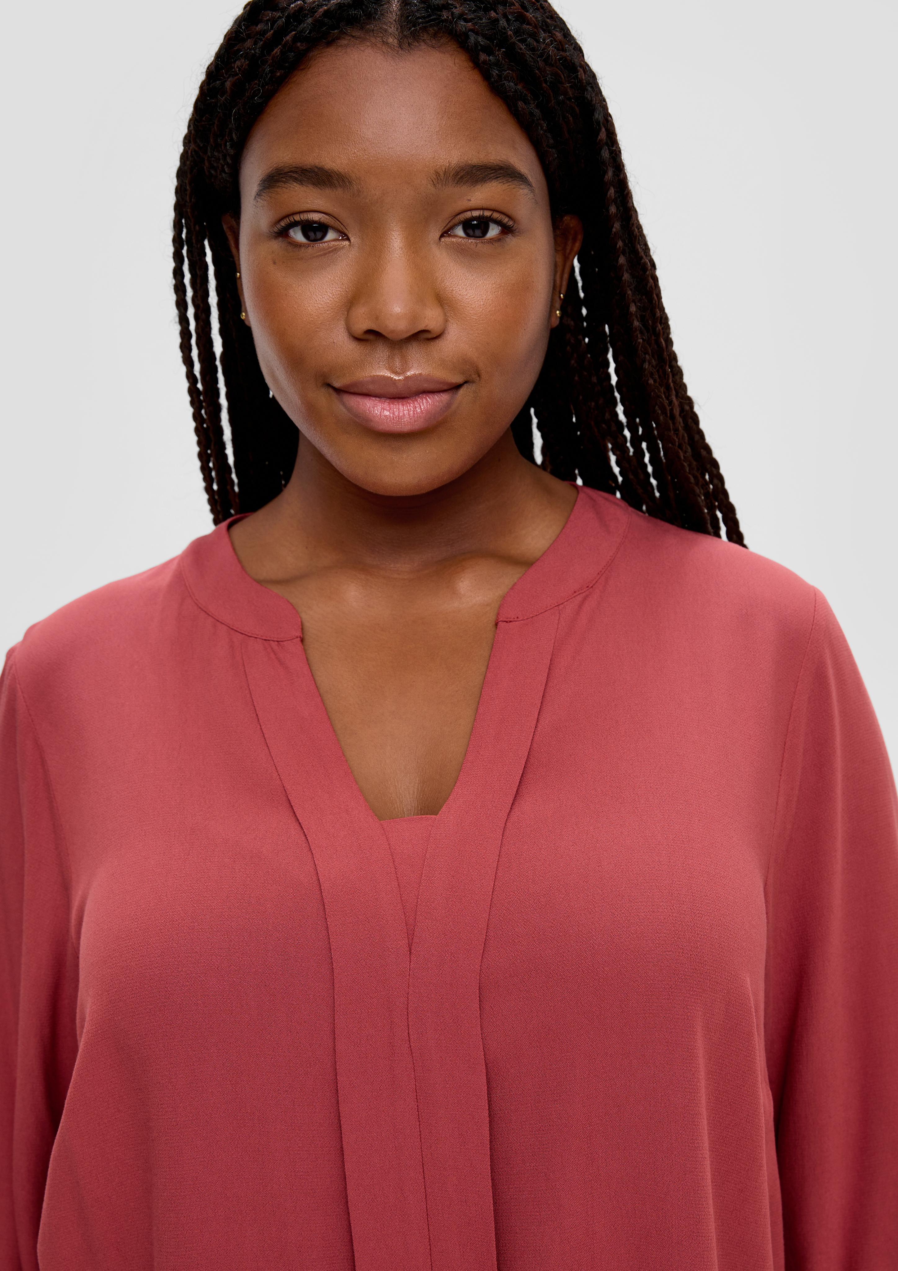 Crêpe-Bluse mit Passe  2136469-3555