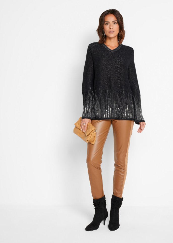 Pullover mit metallic Farbverlauf