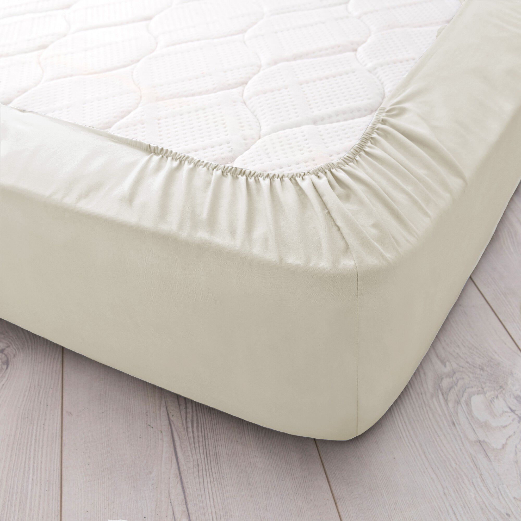 Drap-housse uni microfibre bonnet 28 cm