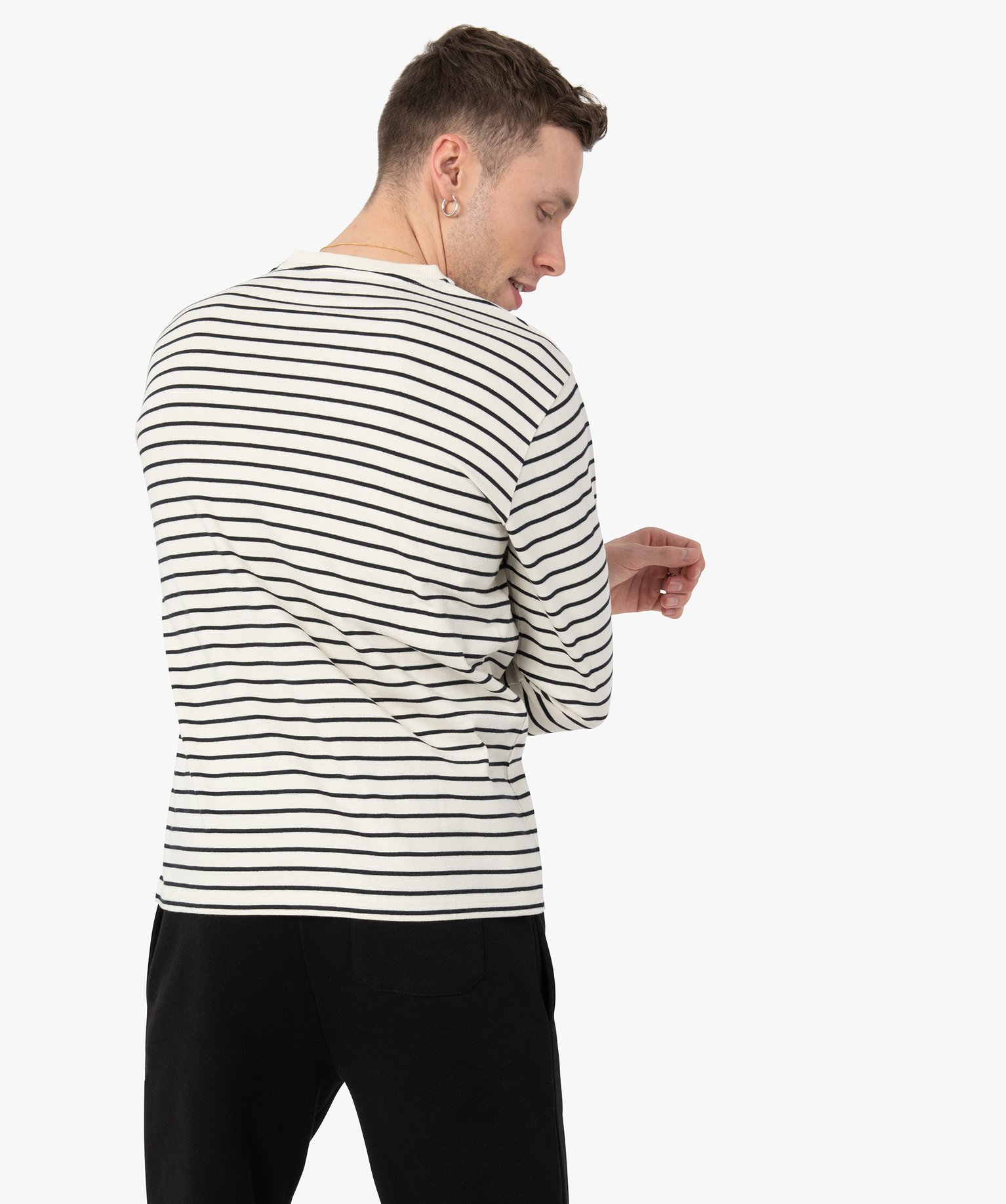Tee-shirt homme rayé à manches longues raye | GEMO