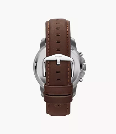 Fossil Herrenuhr Grant Leder Schwarz