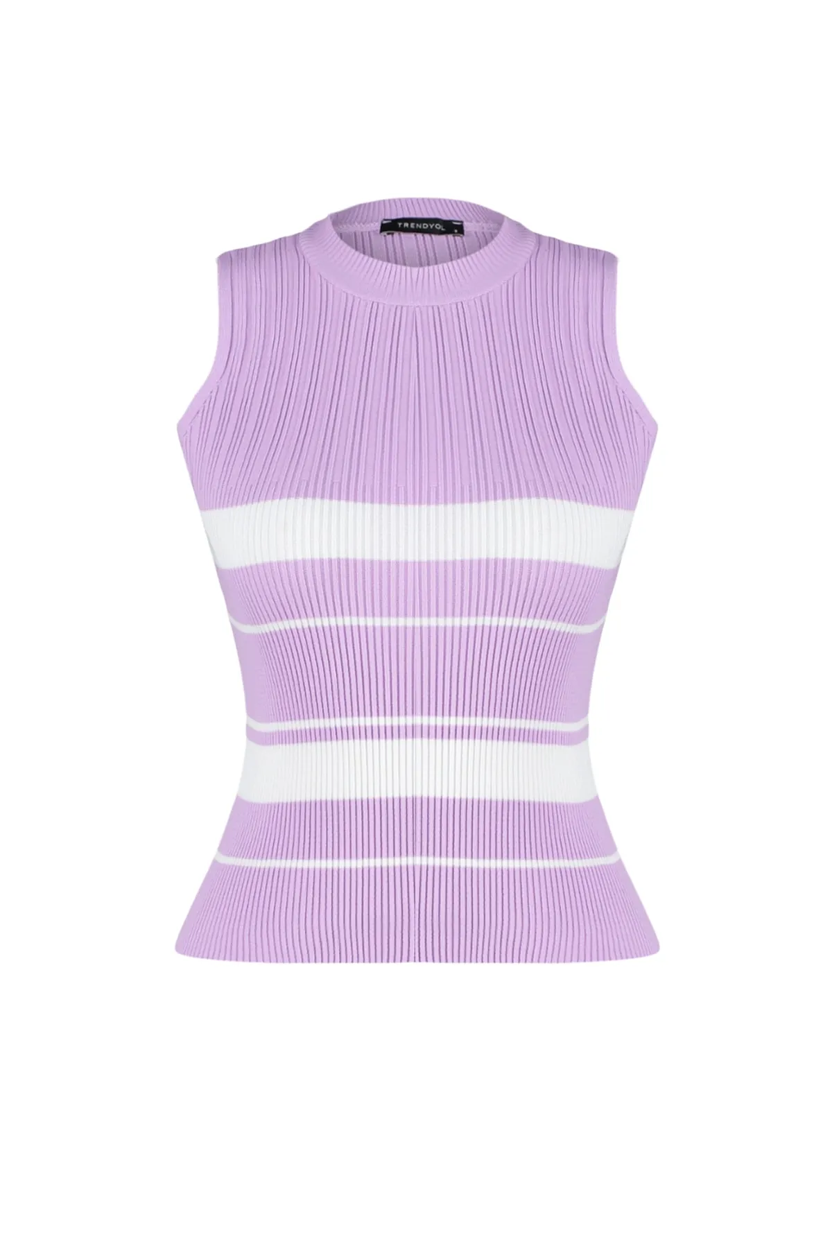 Trendyol Collection  Lila Strickbluse mit Rundhalsausschnitt TWOSS21BZ0370