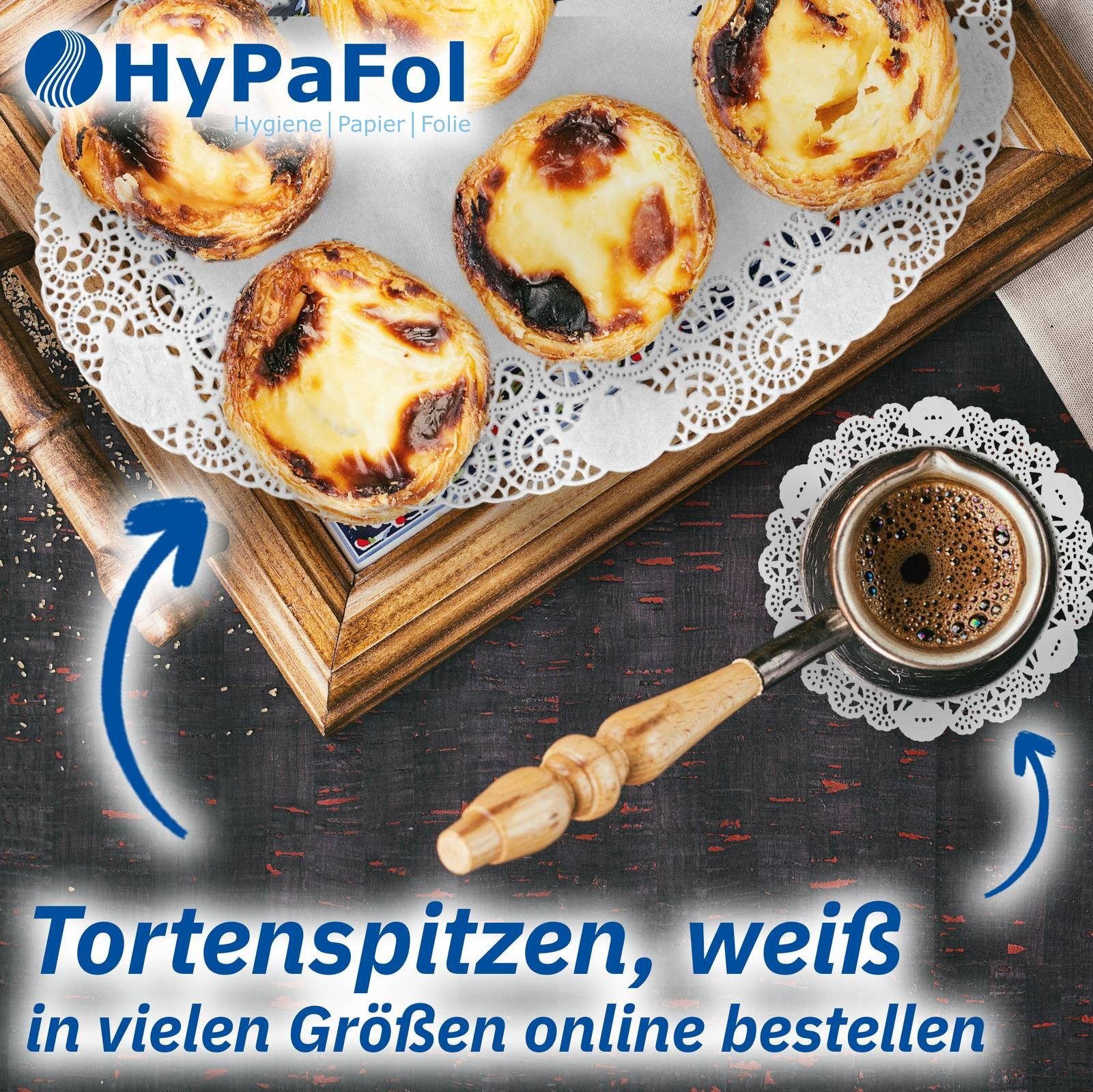 Hypafol Tortenwerkzeug Spitzendeckchen für Kuchen, Torte, Snacks, (SET Rund, Oval oder Gemischt!, 400-600 Stück)