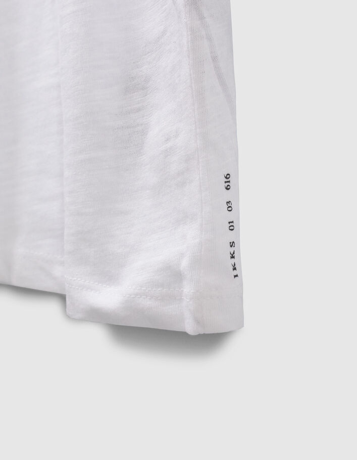 T-shirt L'Essentiel blanc col rond à manches longues Homme