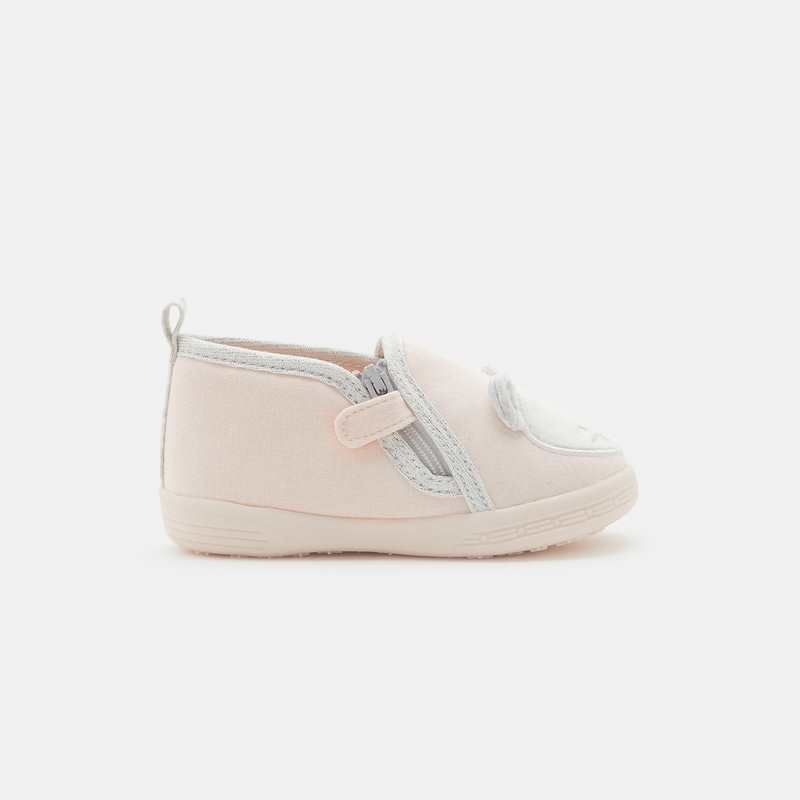 Chaussons bottillons jersey Souris roses bébé fille