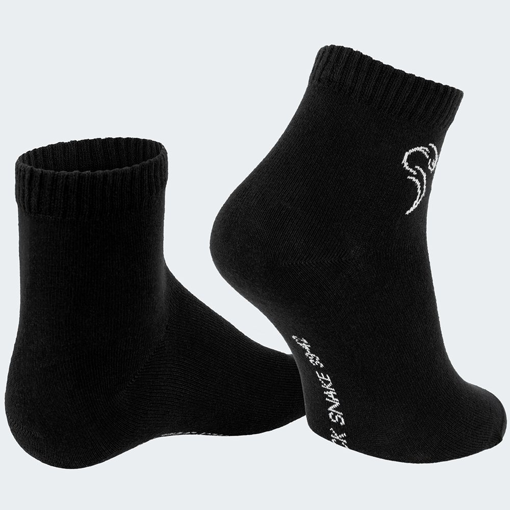 Black Snake 3-Pack Black Pure Comfort Quarter Sneakersocken