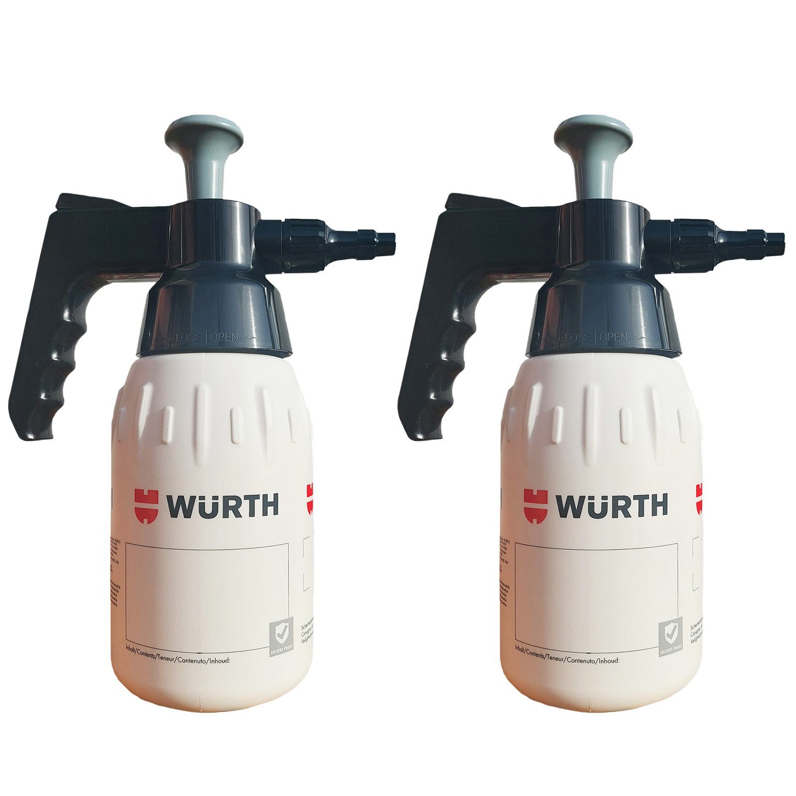 Würth Foliengewächshaus Würth Pumpsprühflaschen 1 Liter Grau Lösemittelbeständig Spar-Set