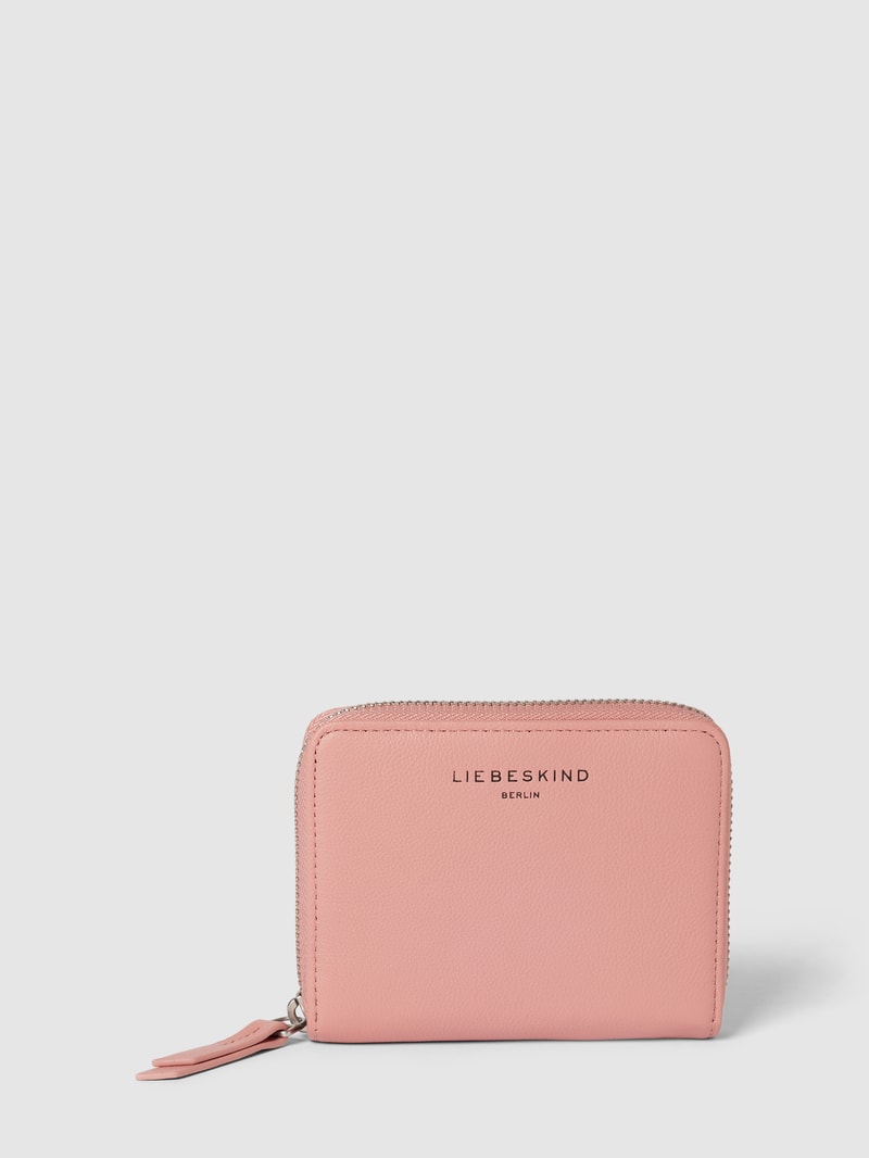 Portemonnaie mit Label-Details Modell 'Noos' in rosé