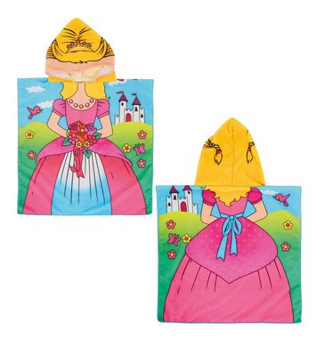 Kinderbademantel Kinder Poncho Handtuch Prinzessin Badetuch Strandtuch