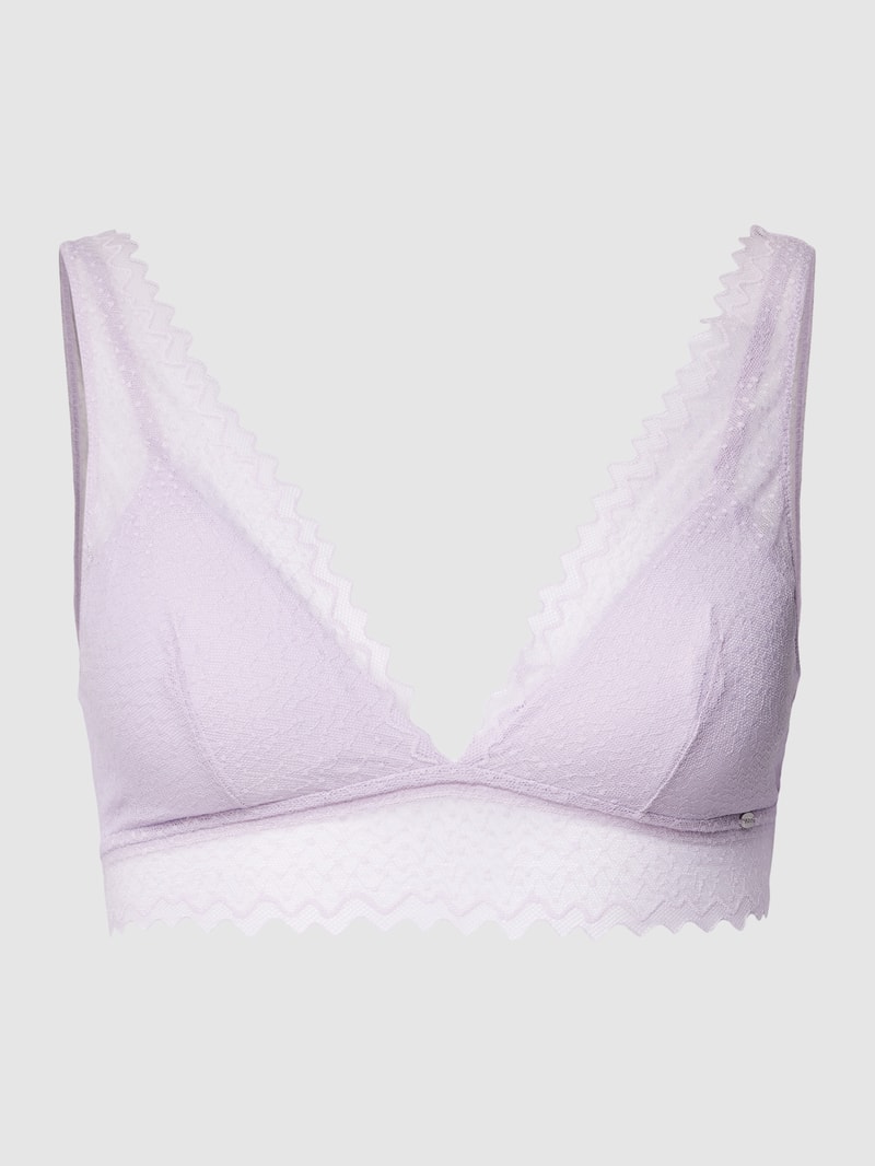 Bralette mit wattierten Cups Modell 'MY LACE' in flieder