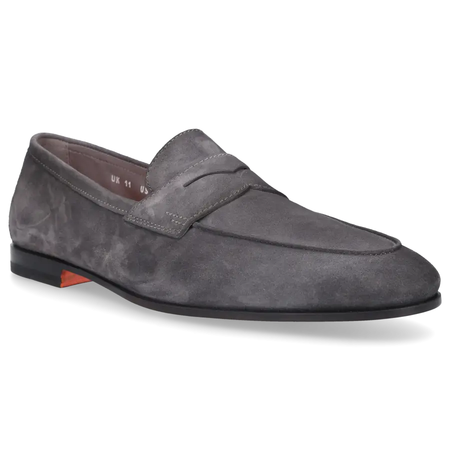 Santoni - Loafer 18837 Veloursleder - grau