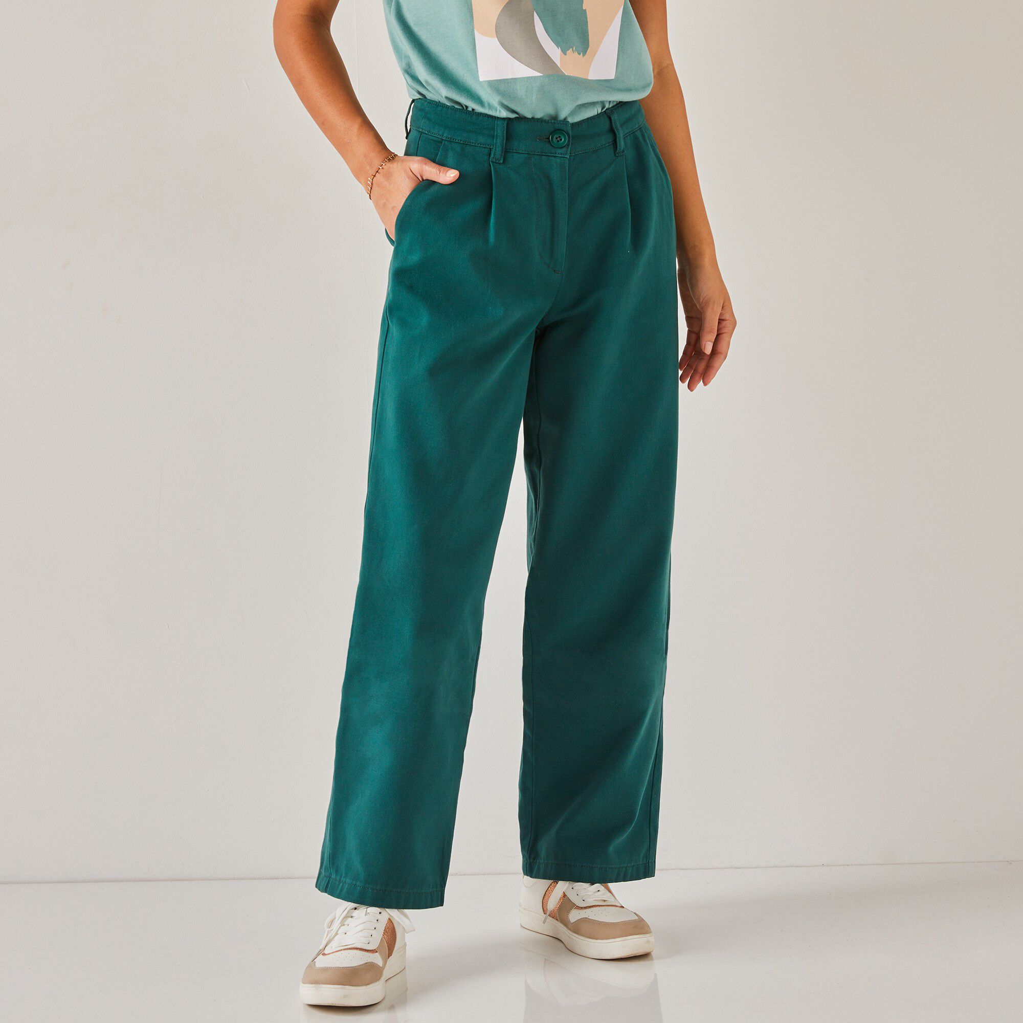 Pantalon droit large, spéciale petites