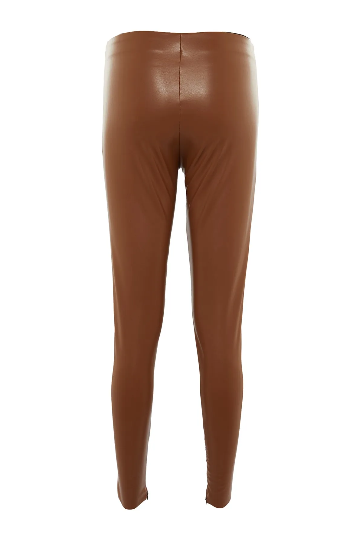Trendyol Collection  Leggings - Braun - Mittlerer Bund