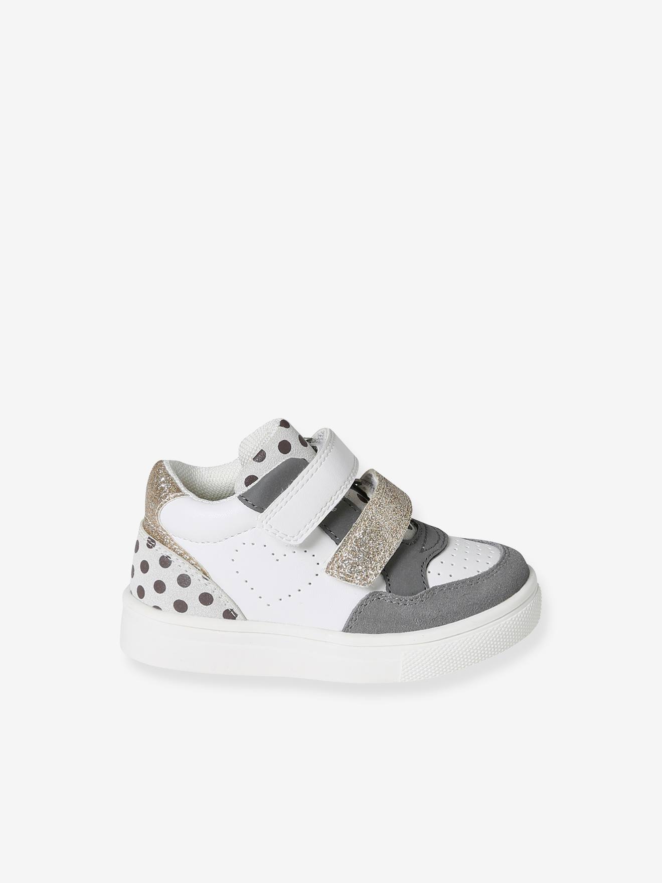 Vertbaudet Baby Klett-Sneakers - weiß
