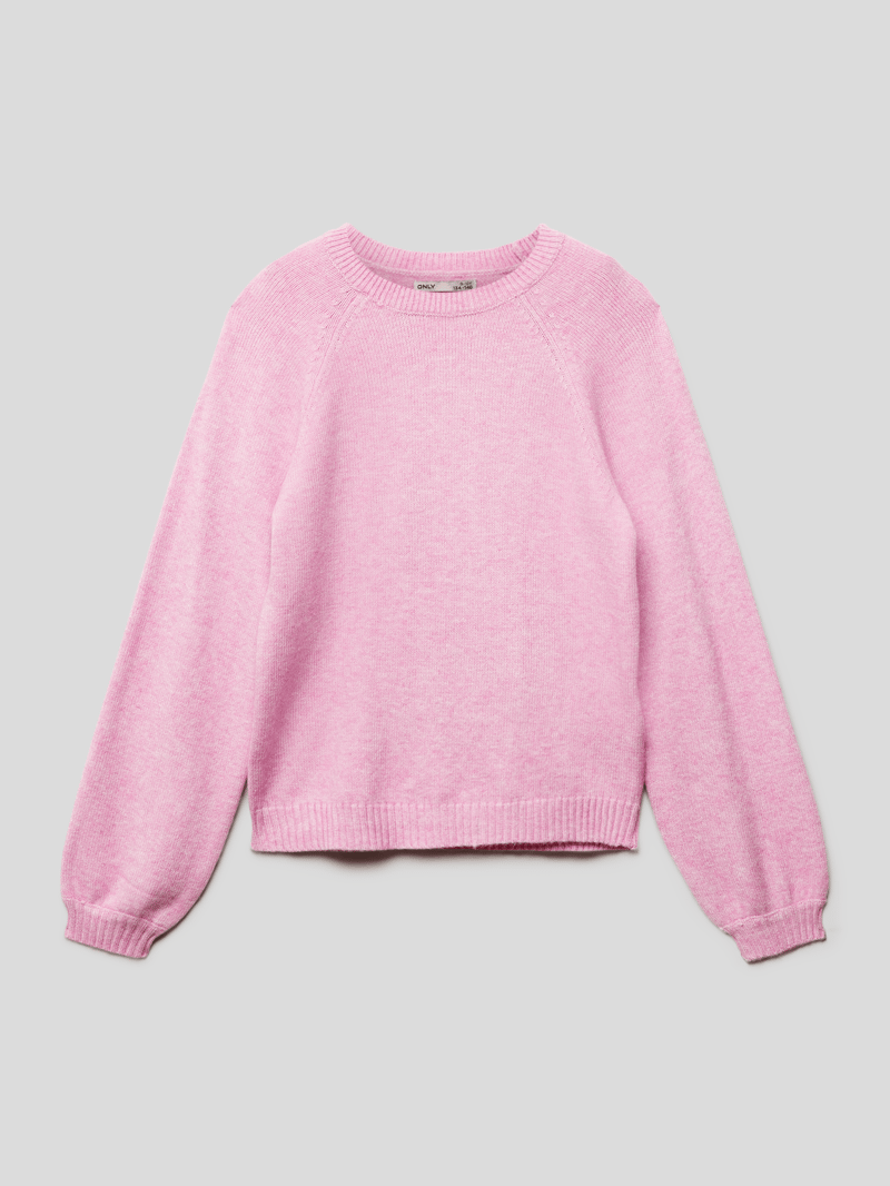 Strickpullover mit Rundhalsausschnitt Modell 'LESLY' in rosa