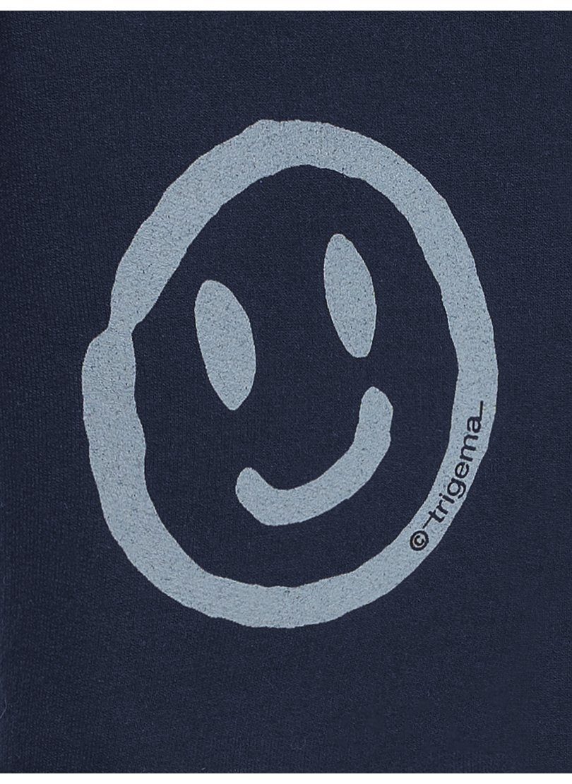 Trigema Sweatshirt TRIGEMA Sweatshirt mit Smiley-Print