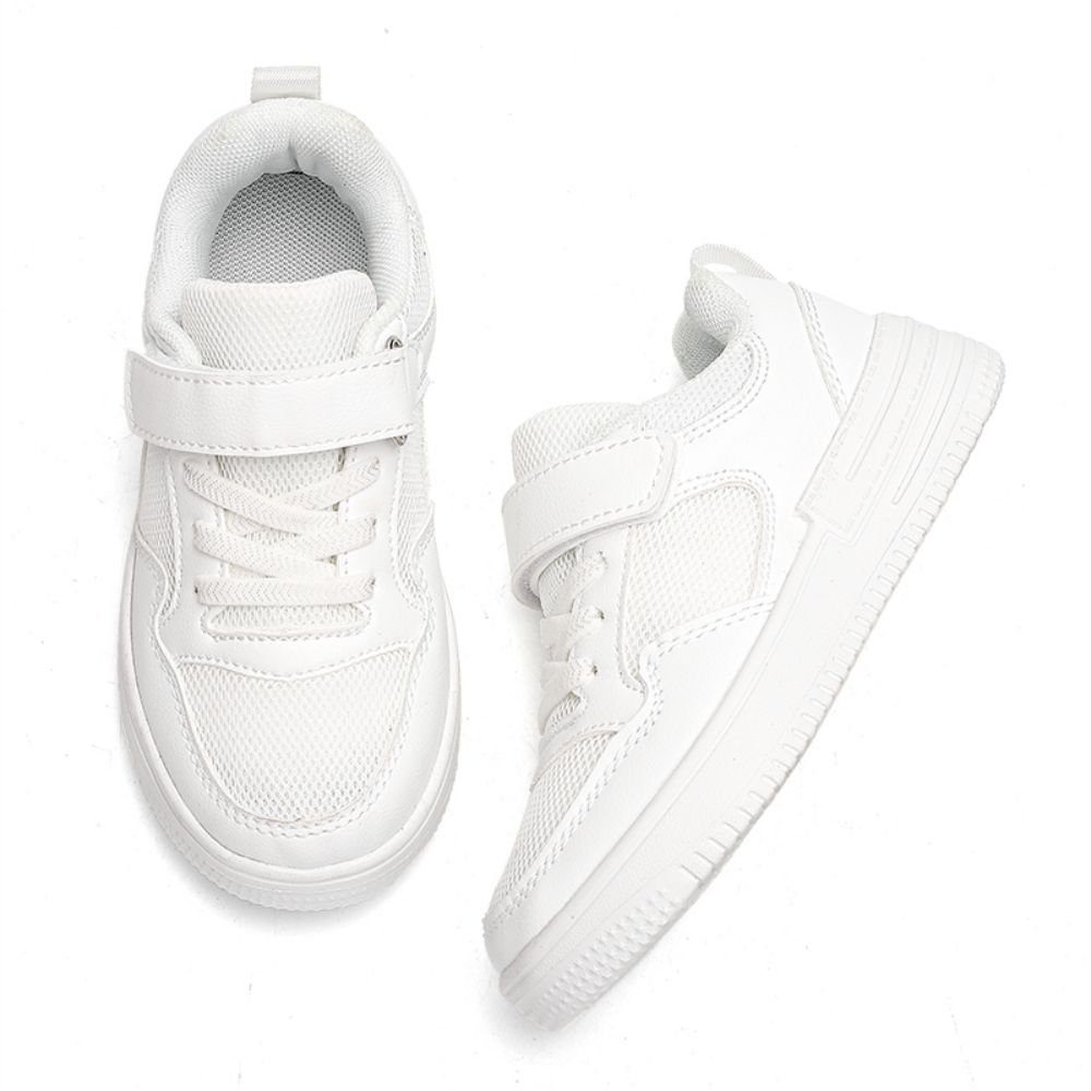 HUSKSWARE Sneaker (Weiße Kinderschuhe, atmungsaktiv, rutschfest) Kinder-Sneaker, Leichte und atmungsaktive Laufschuhe, Outdoor-Fitnessschuhe
