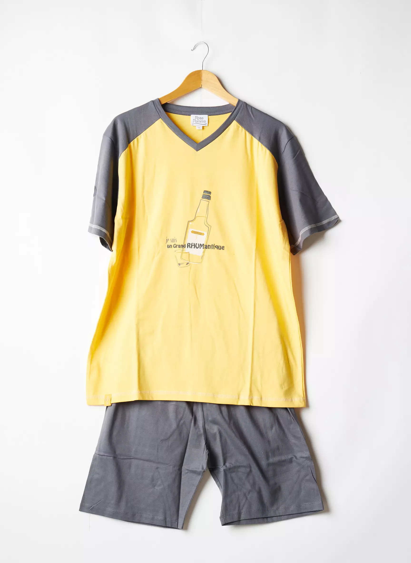Rose Pomme Pyjashorts Homme couleur jaune