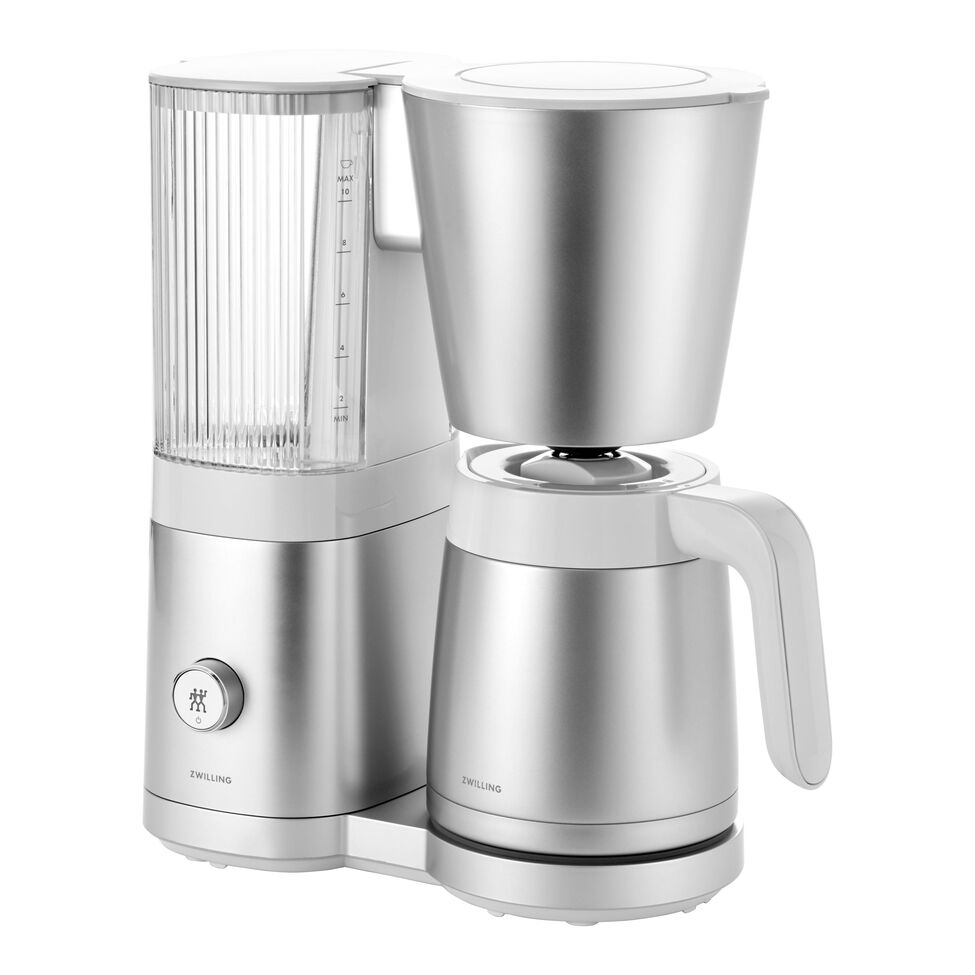 Filterkaffeemaschine, 1,25 l, Silber-Weiß