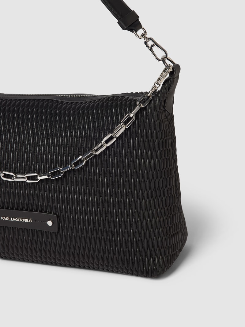 Handtasche mit Strukturmuster Modell 'k/kushion xl quilted sb' in schwarz