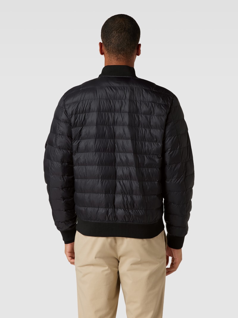 Steppjacke mit Label-Stitching Modell 'TERRA' in schwarz