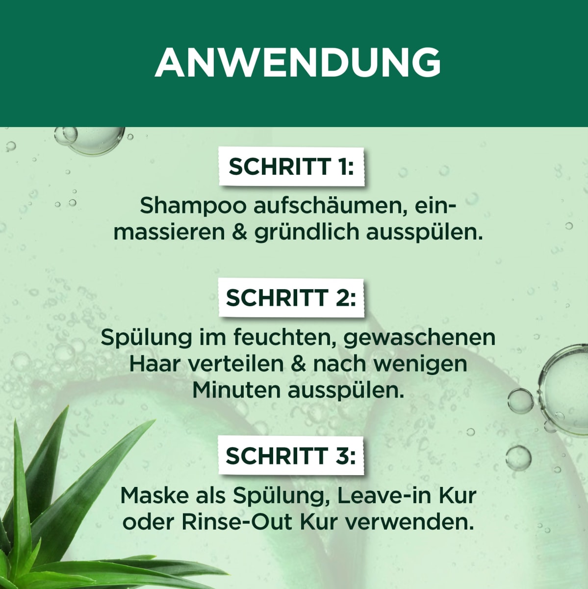 Haarkur Aloe Vera Hair Food 3in1 Maske, 400 ml