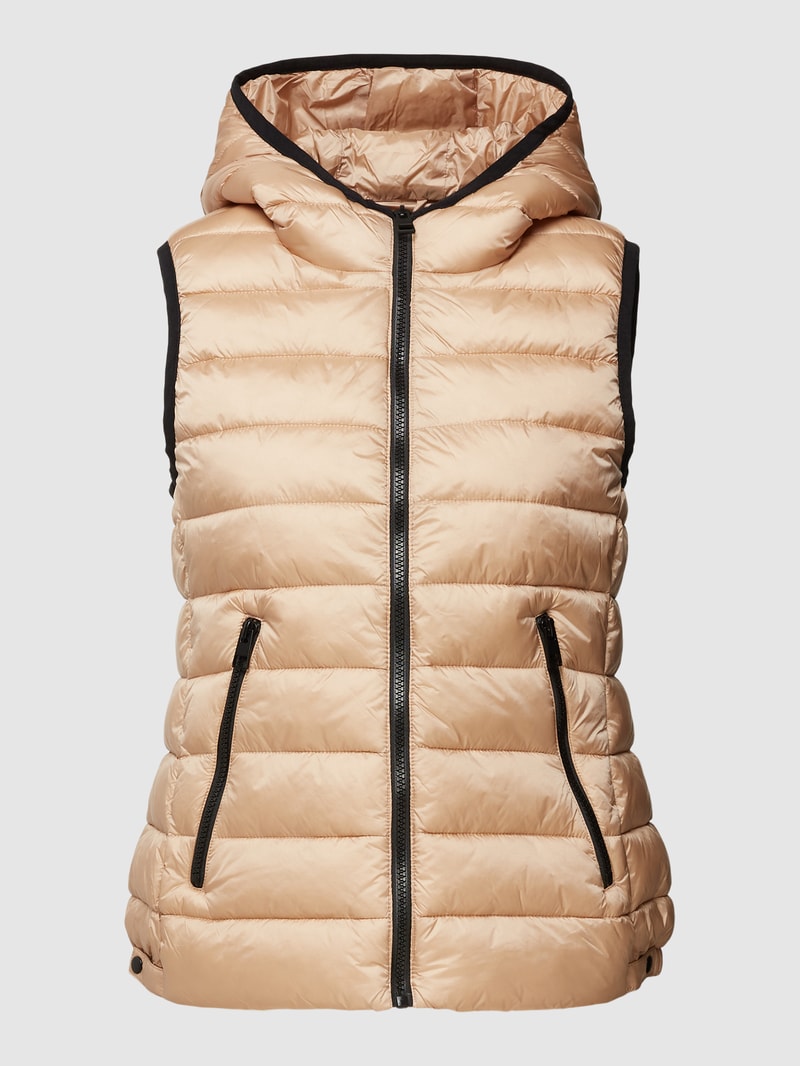 Steppweste mit Kapuze Modell 'Wenise' in beige