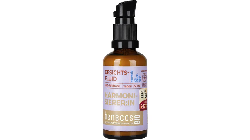 benecos BIO Gesichtsfluid Wildrose 50 ml