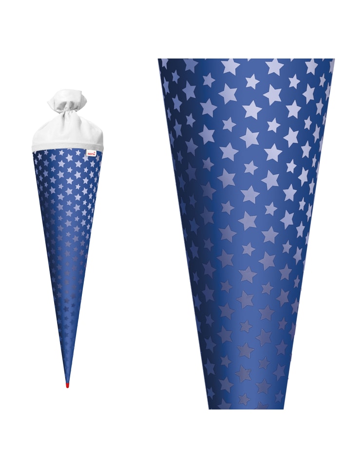 ROTH Bastel-Schultüte groß blau 70 cm, Sterne in Glanzfolie in Blau günstig kaufen onesize