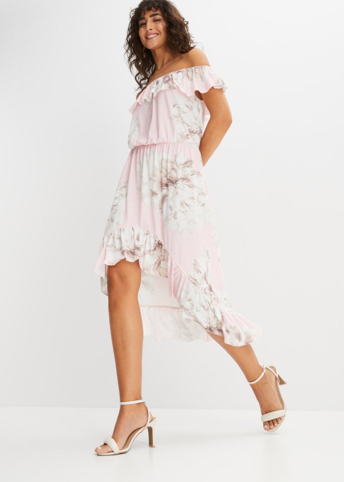 bedrucktes Vokuhila-Kleid