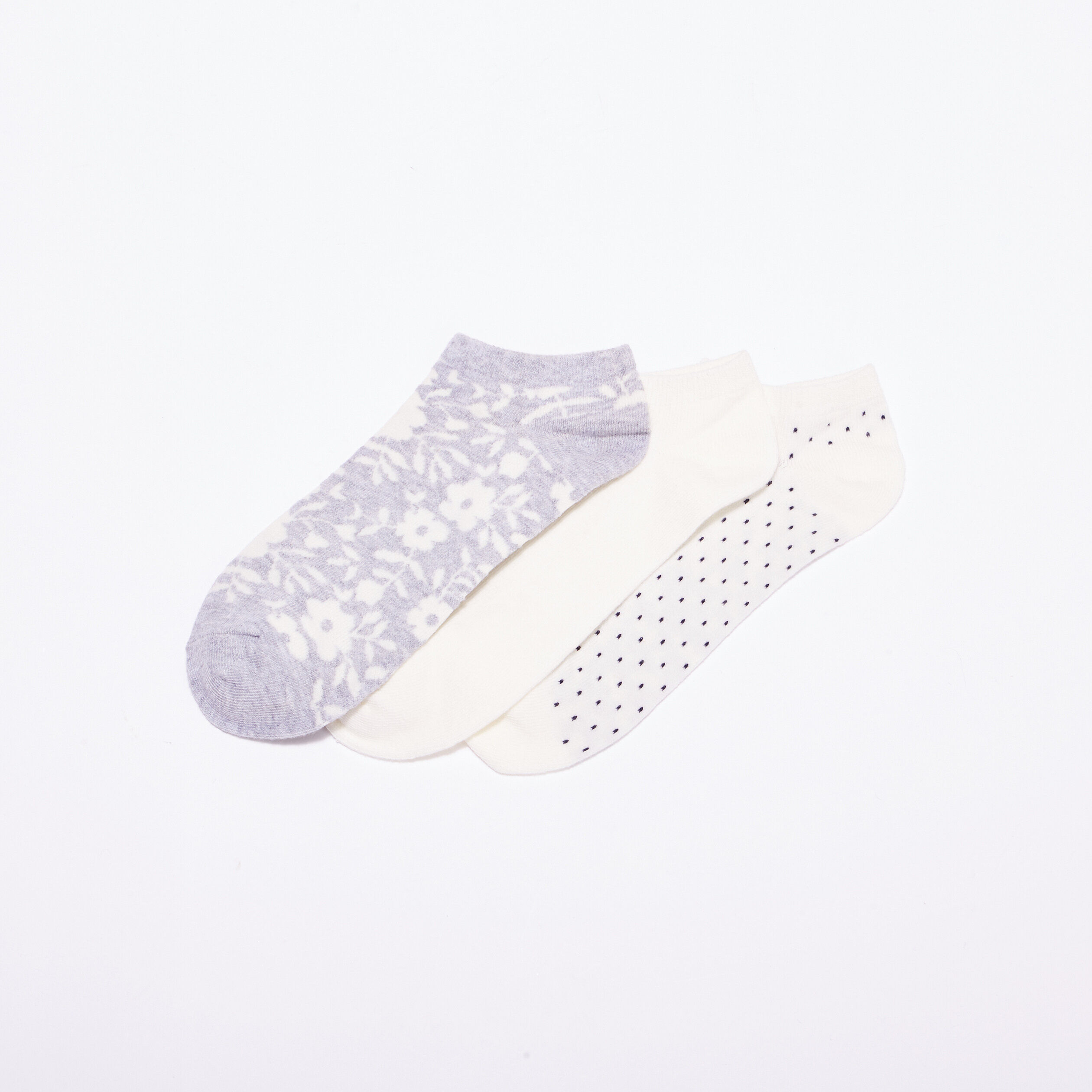 Lot 3 paires chaussettes gris clair femme | Cache Cache