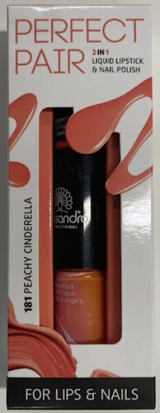 Alessandro Perfect Pair 2 in 1 Lipstick & Nail Polish 181 Peachy Cinderella Lippenstift