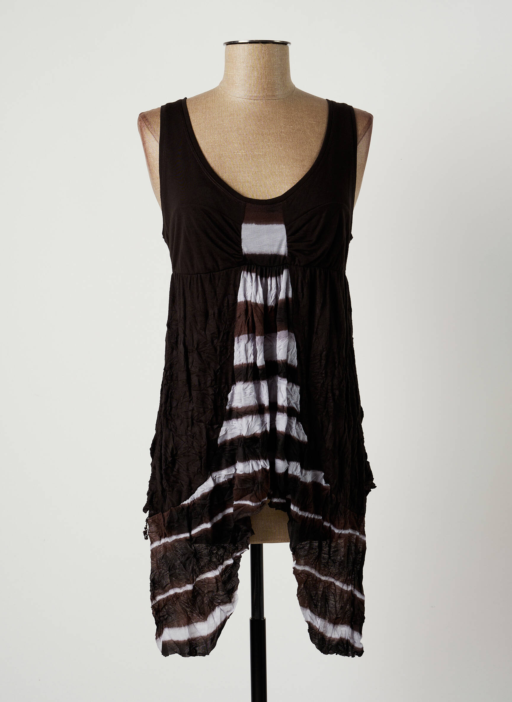 Lauren Vidal Tuniquesansmanche Femme couleur marron