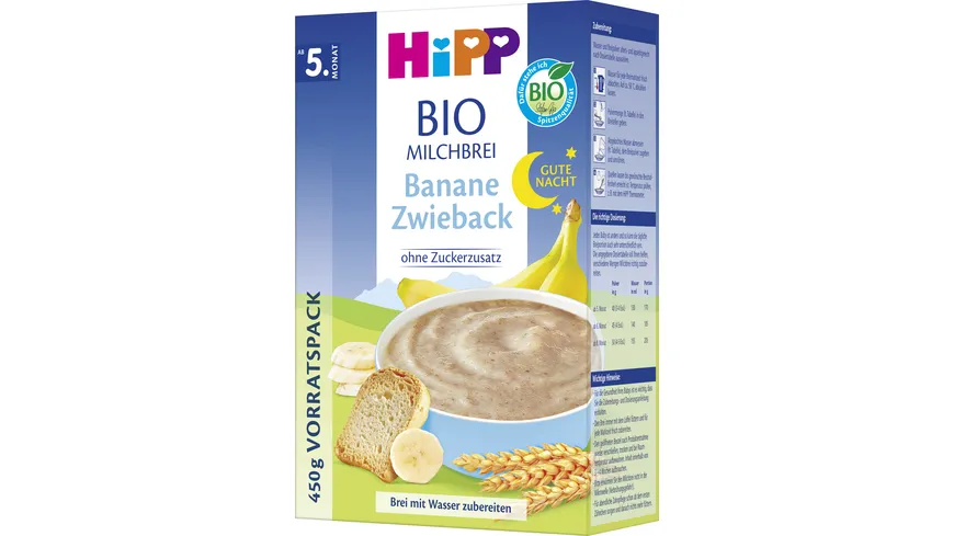 HiPP Bio-Milchbreie ohne Zuckerzusatz 450 g