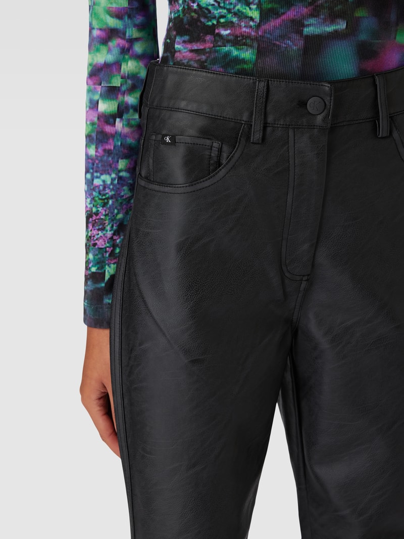 Hose in Leder-Optik in black