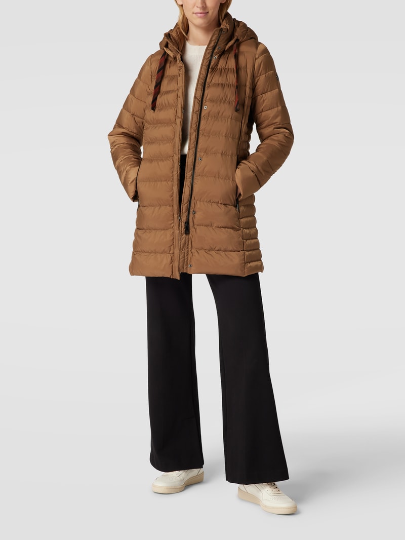 Jacke mit Label-Detail in taupe