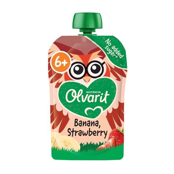 Olvarit 6 M Banános Epres Squeeze Gyümölcsös 100g
