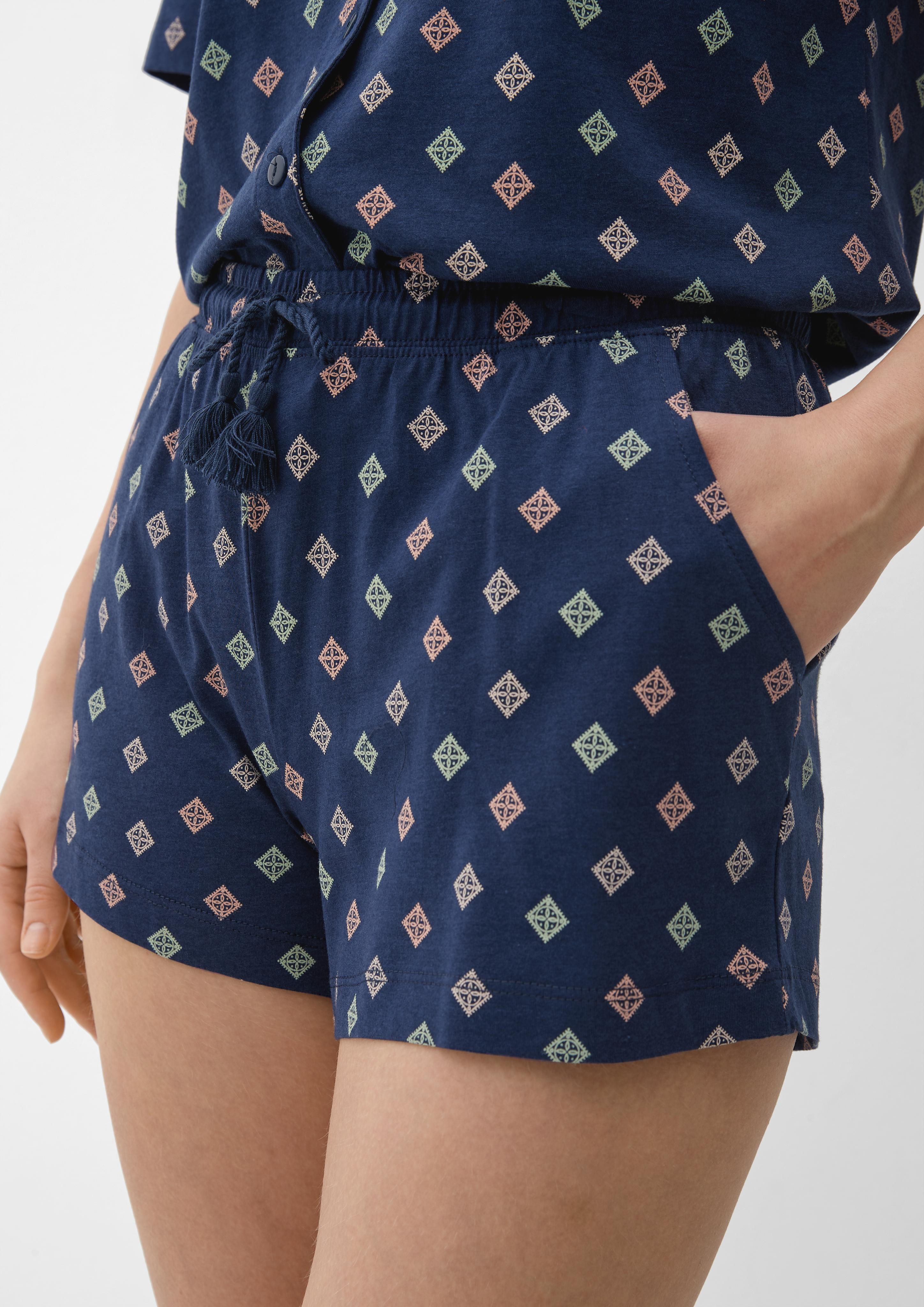 Kurzer Pyjama mit Allover-Muster  6008383-5865