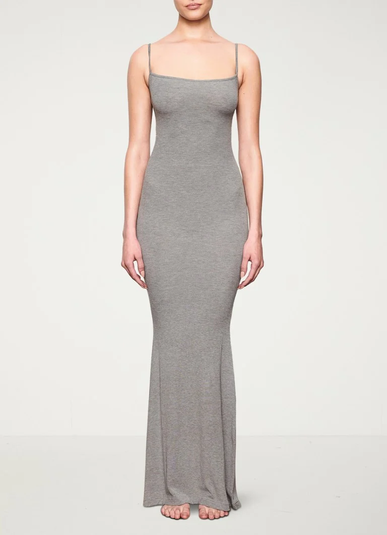 SKIMS Soft Lounge maxi haljina s rebrastom teksturom